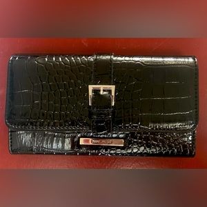 Black Patent Leather Nine West Wallet-NWT!!